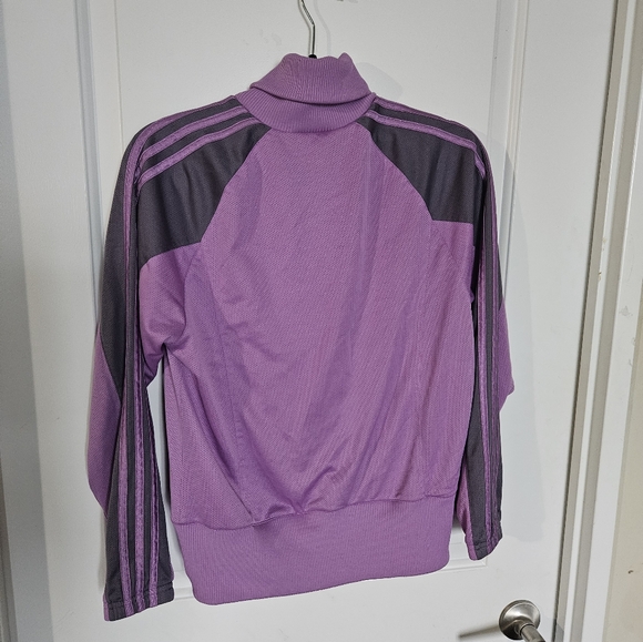 Adidas Lavender and Gray Track Jacket SZ L - Picture 4 of 8
